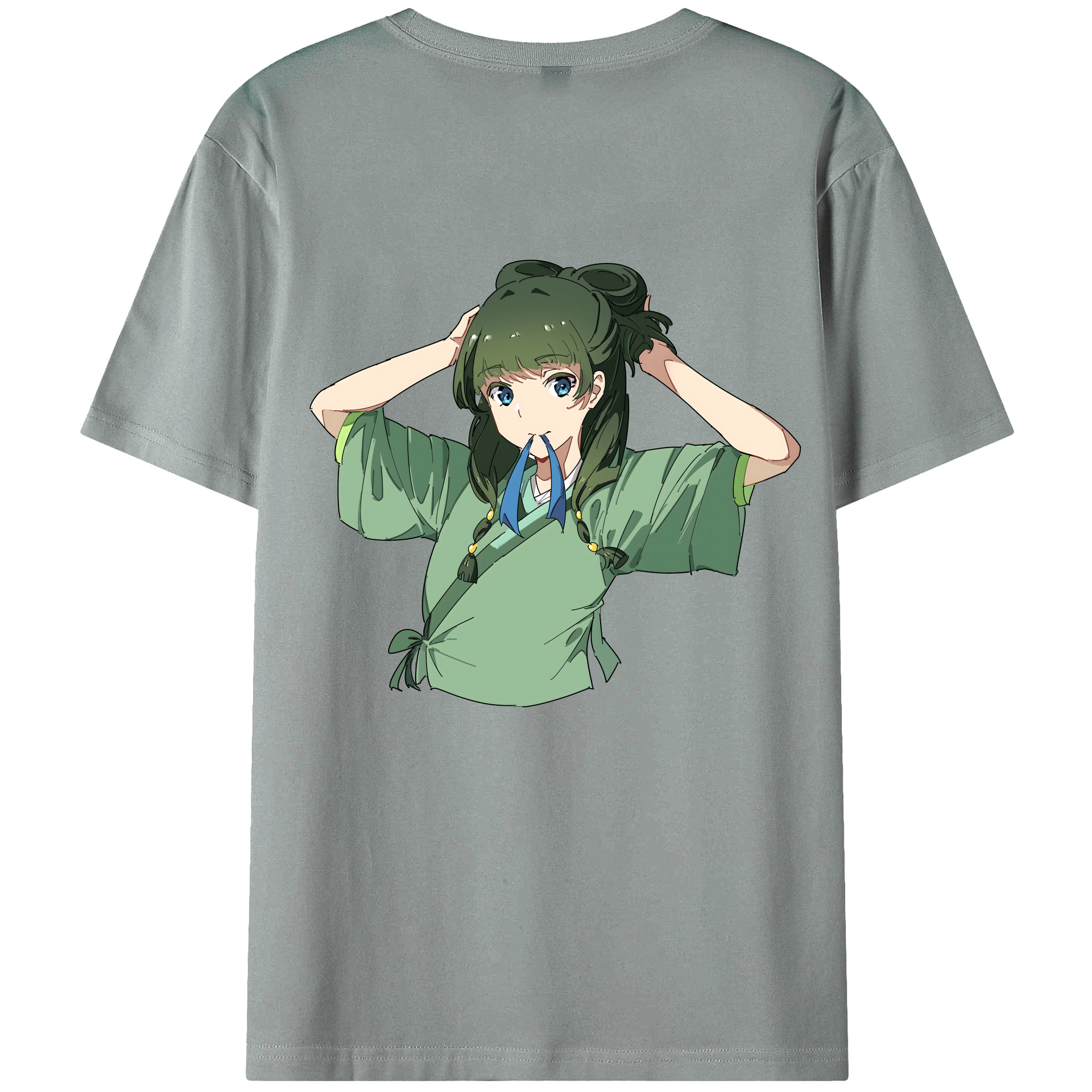 （画像用） 薬屋のひとりごと The Apothecary Diaries 綿100％ メンズ半袖Tシャツ（バックプリント） 通気性